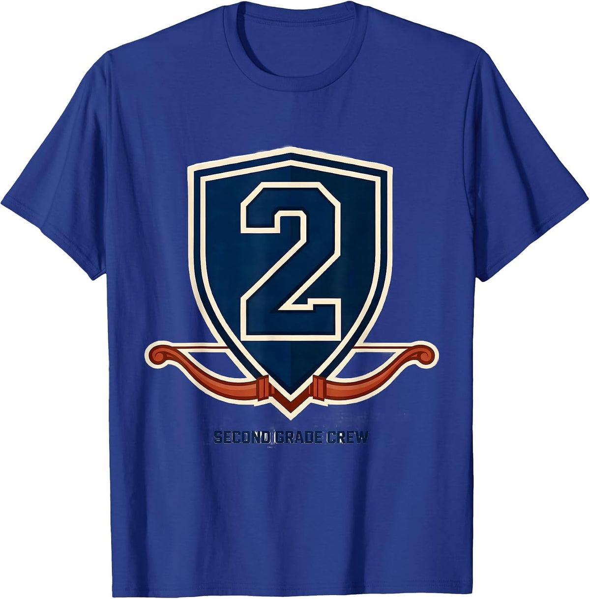 Second Grade Crew Sports Coquette Bow Back to School First T-Shirt - Royal Blue