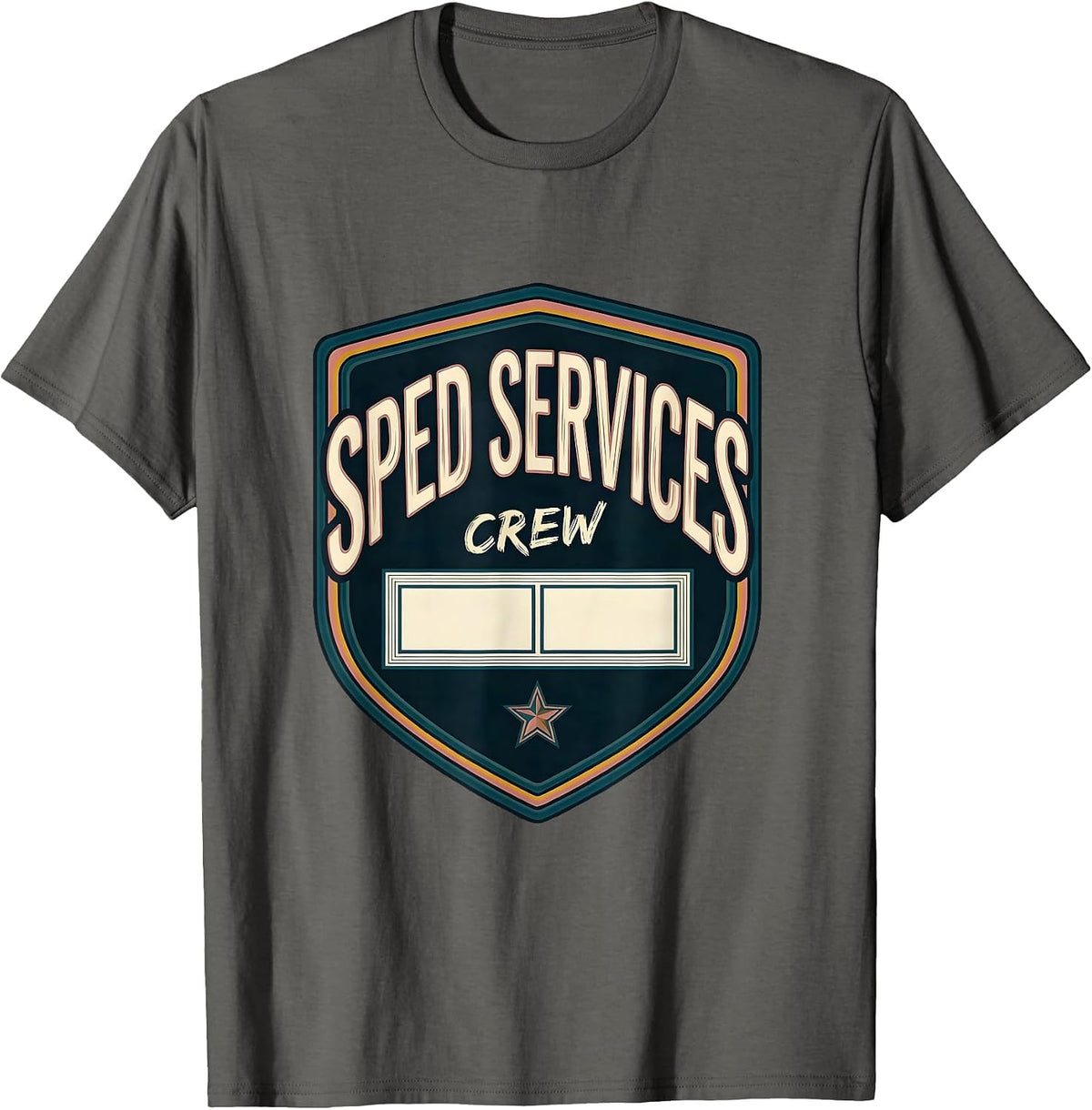 SPED Services Crew Special Education Teacher Appreciation T-Shirt - Asphalt Grey