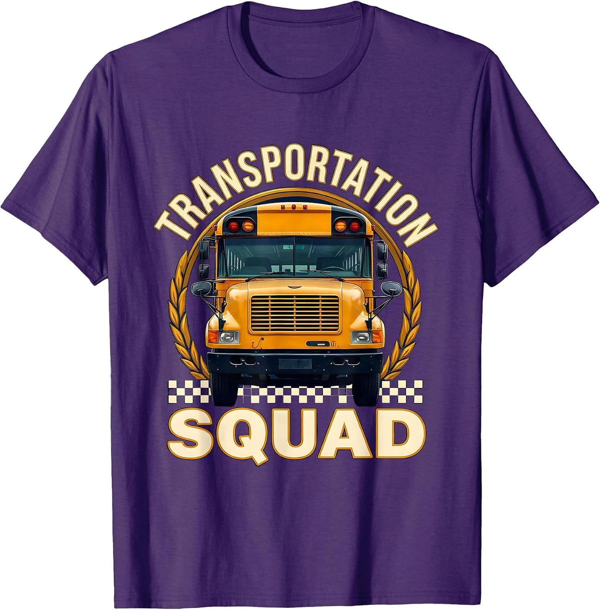 Transportation Squad School Bus Driver Back To School T-Shirt - Purple
