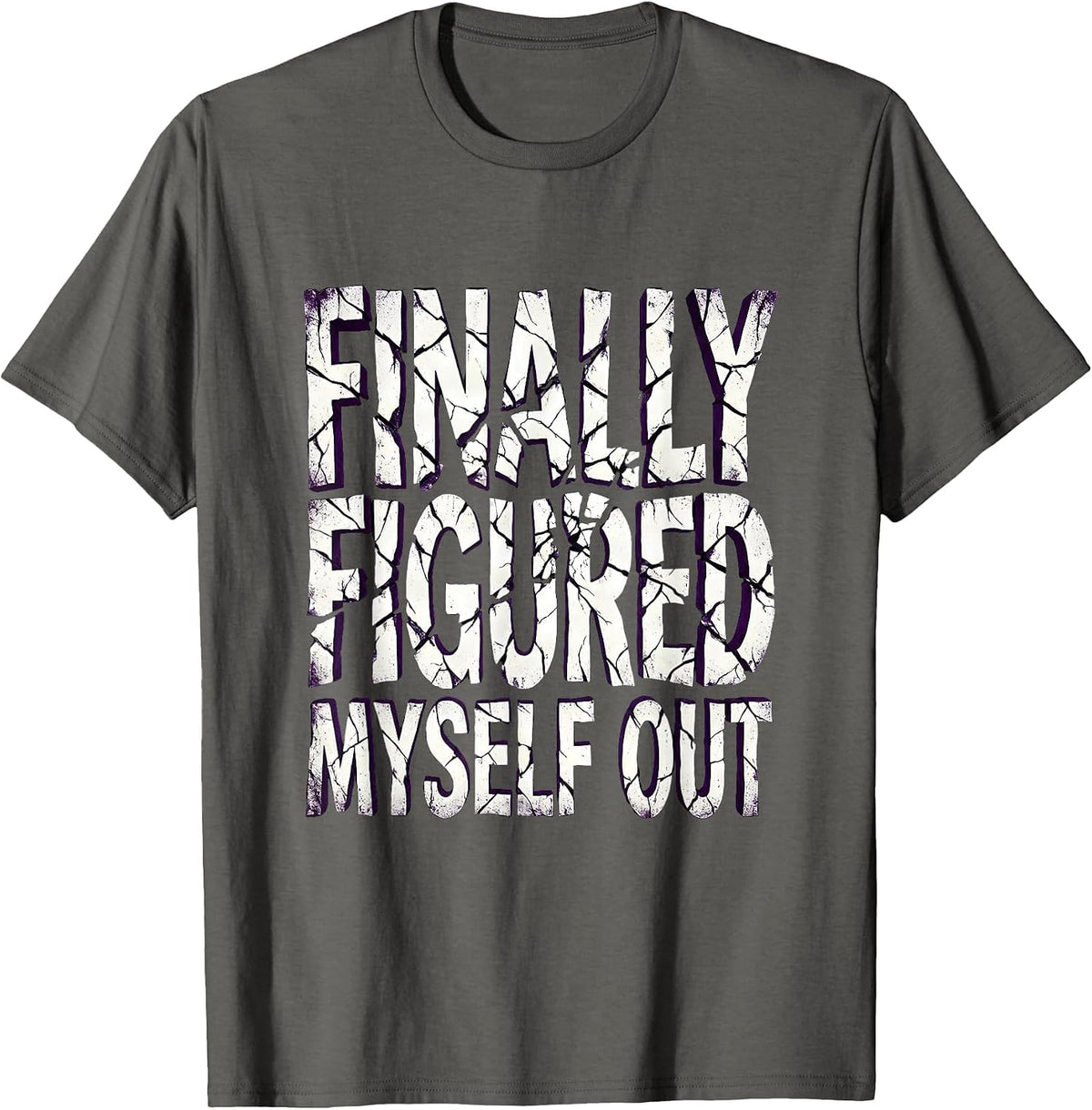 Men's Finally Figured Myself Out Autism Awareness Design T-Shirt - Asphalt Grey