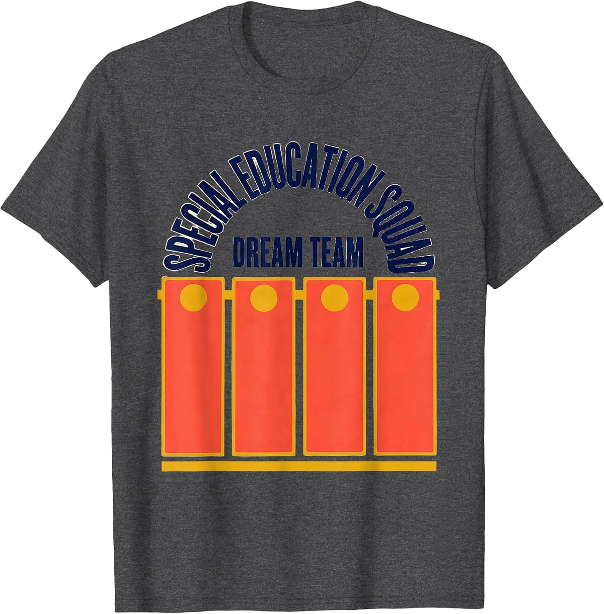 Men's Special Education Squad Dream Team Retro SPED Teacher T-Shirt - Dark Heather Grey