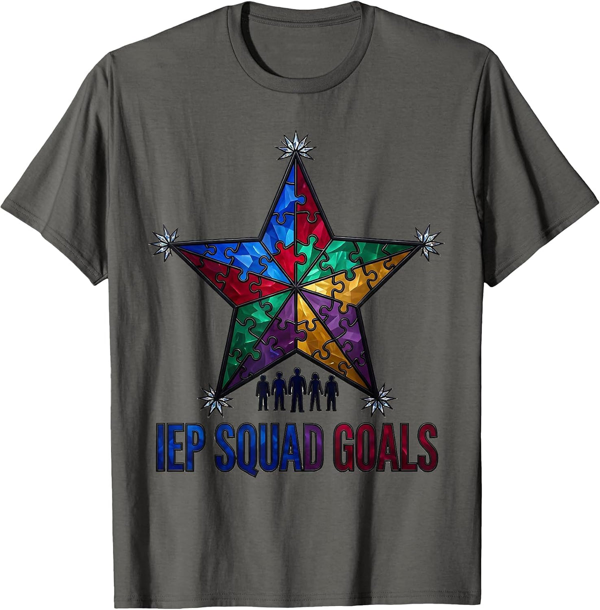 Men's IEP Squad Goals Special Education Design T-Shirt - Asphalt Grey