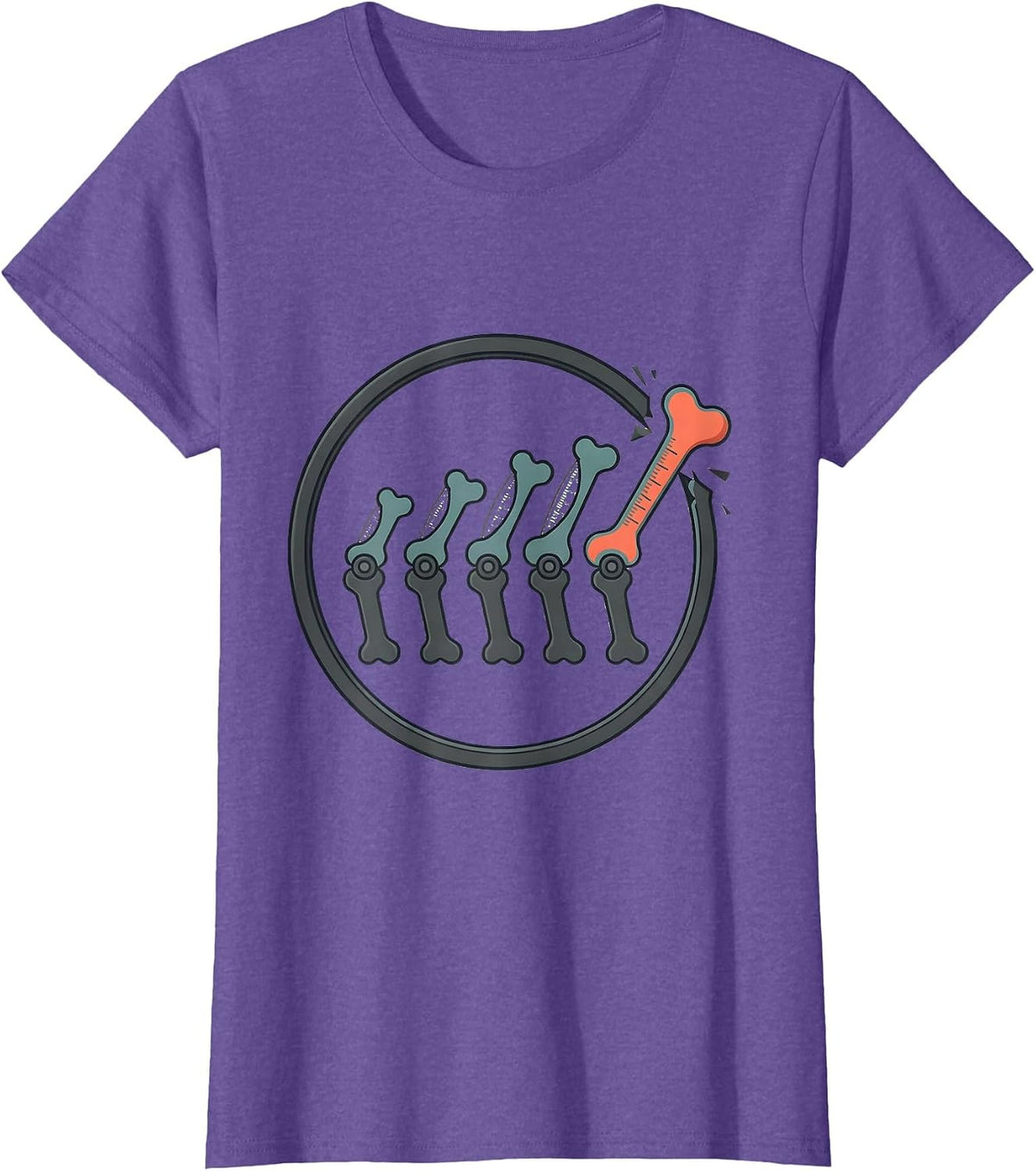 Knee Hinge Range Gauges Physical Therapy Retro Groovy PT T-Shirt - Purple Heather