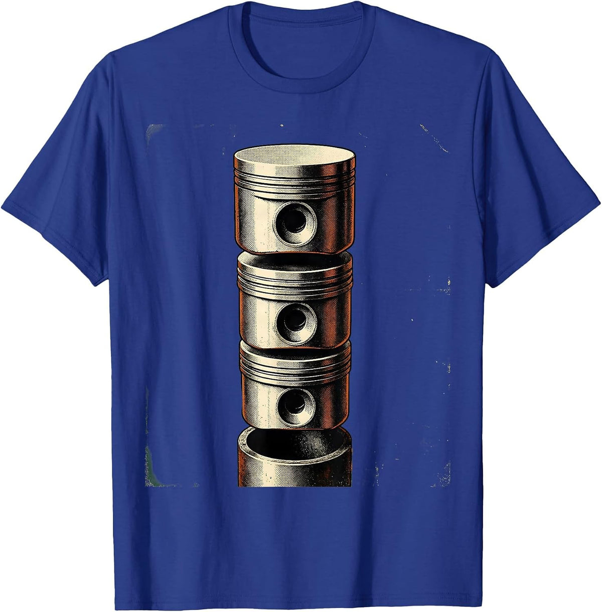 Crankshaft Engine Blocks Vintage Auto Mechanic Humor T-Shirt - Royal Blue