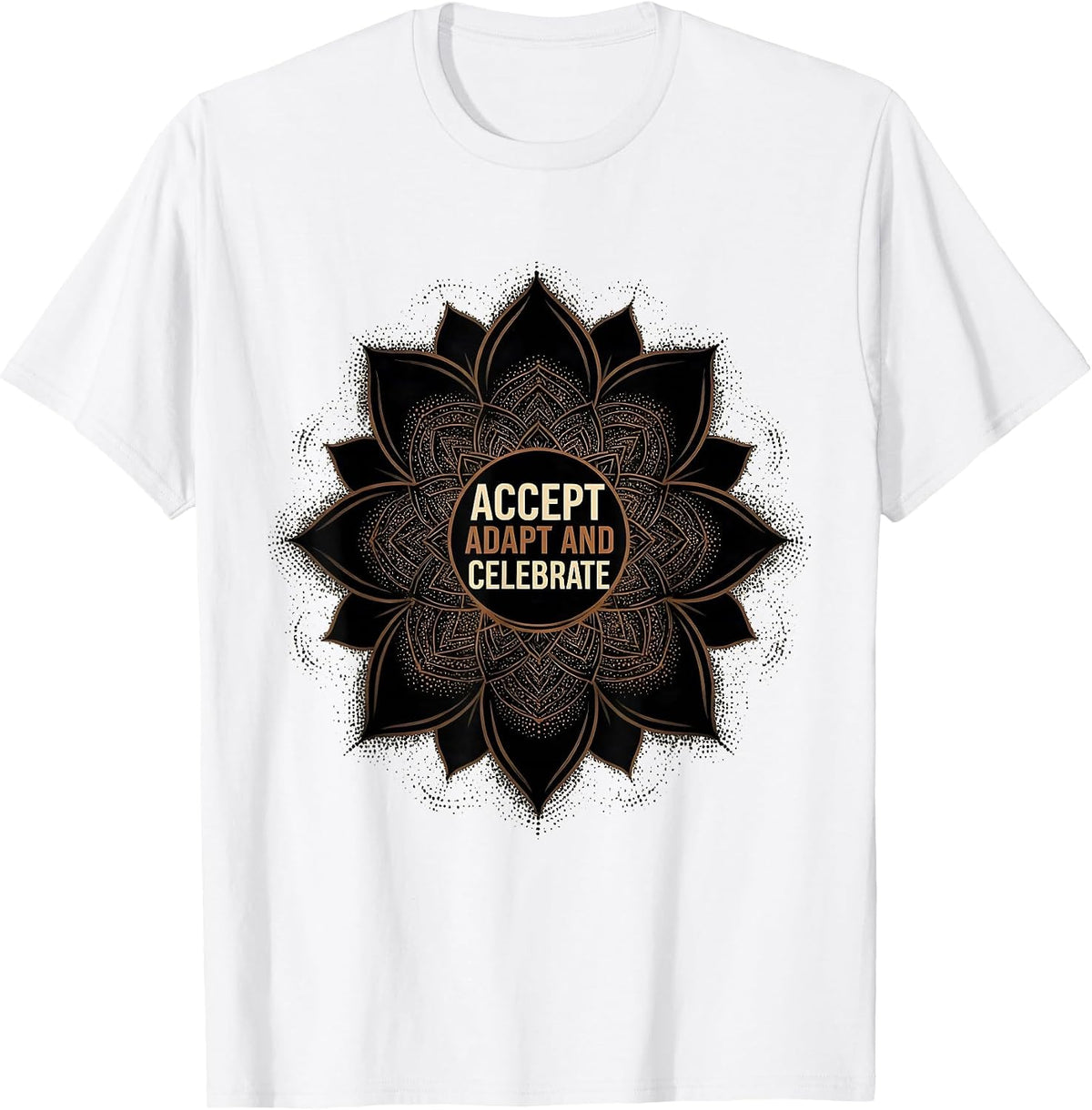 Men's Accept Adapt and Celebrate Autism Awareness Design T-Shirt - White