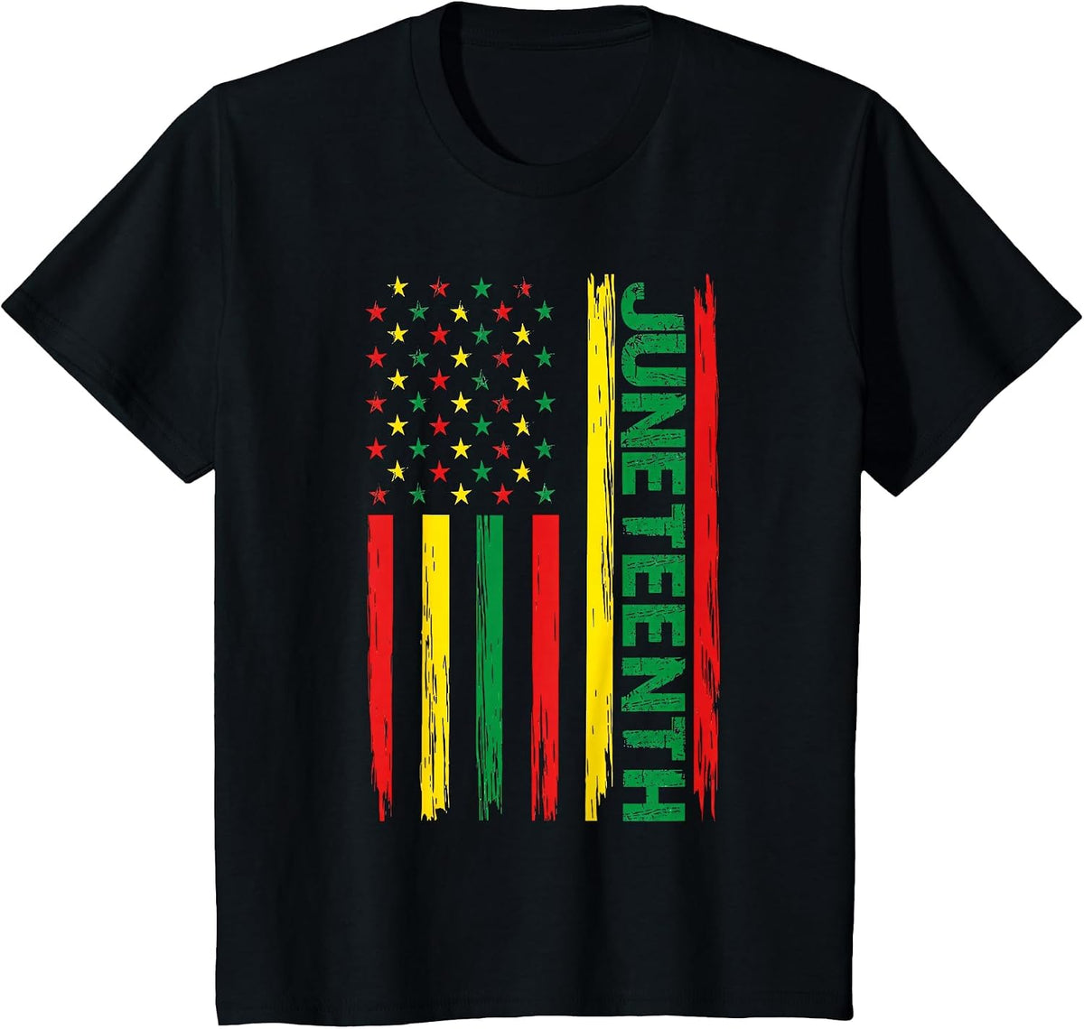 Juneteenth 1865 African Americans Flag Celebration T-Shirt - Black