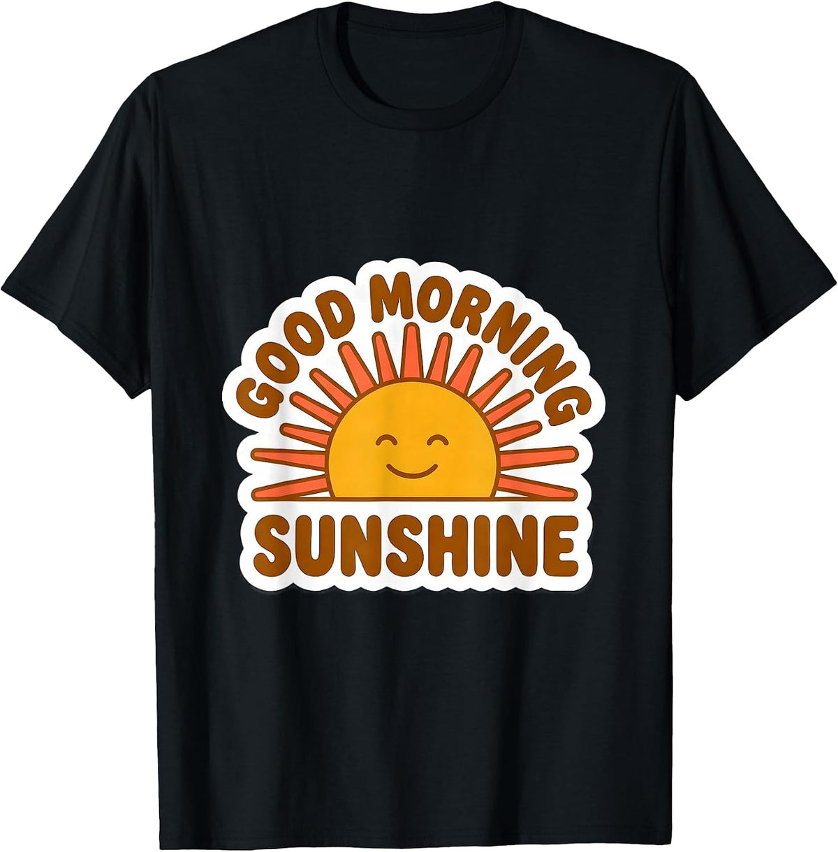 Men's Good Morning Sunshine Retro Teacher School-Year Pride T-Shirt - Black