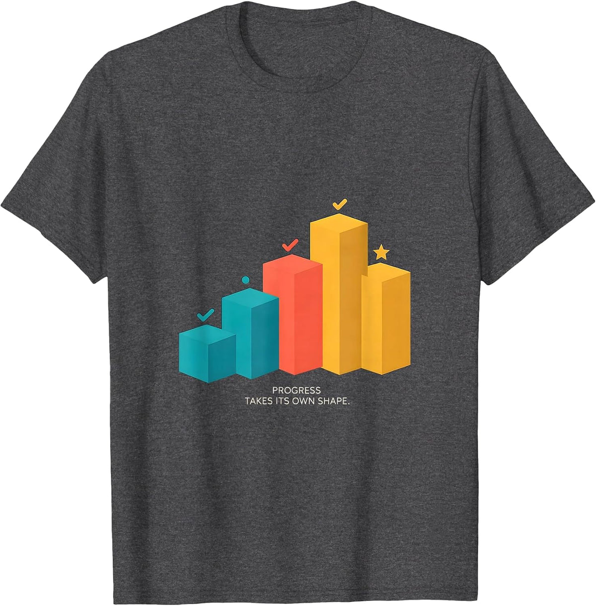 Men's Progress Takes Its Own Shape Special Education Teacher Sped T-Shirt - Dark Heather Grey