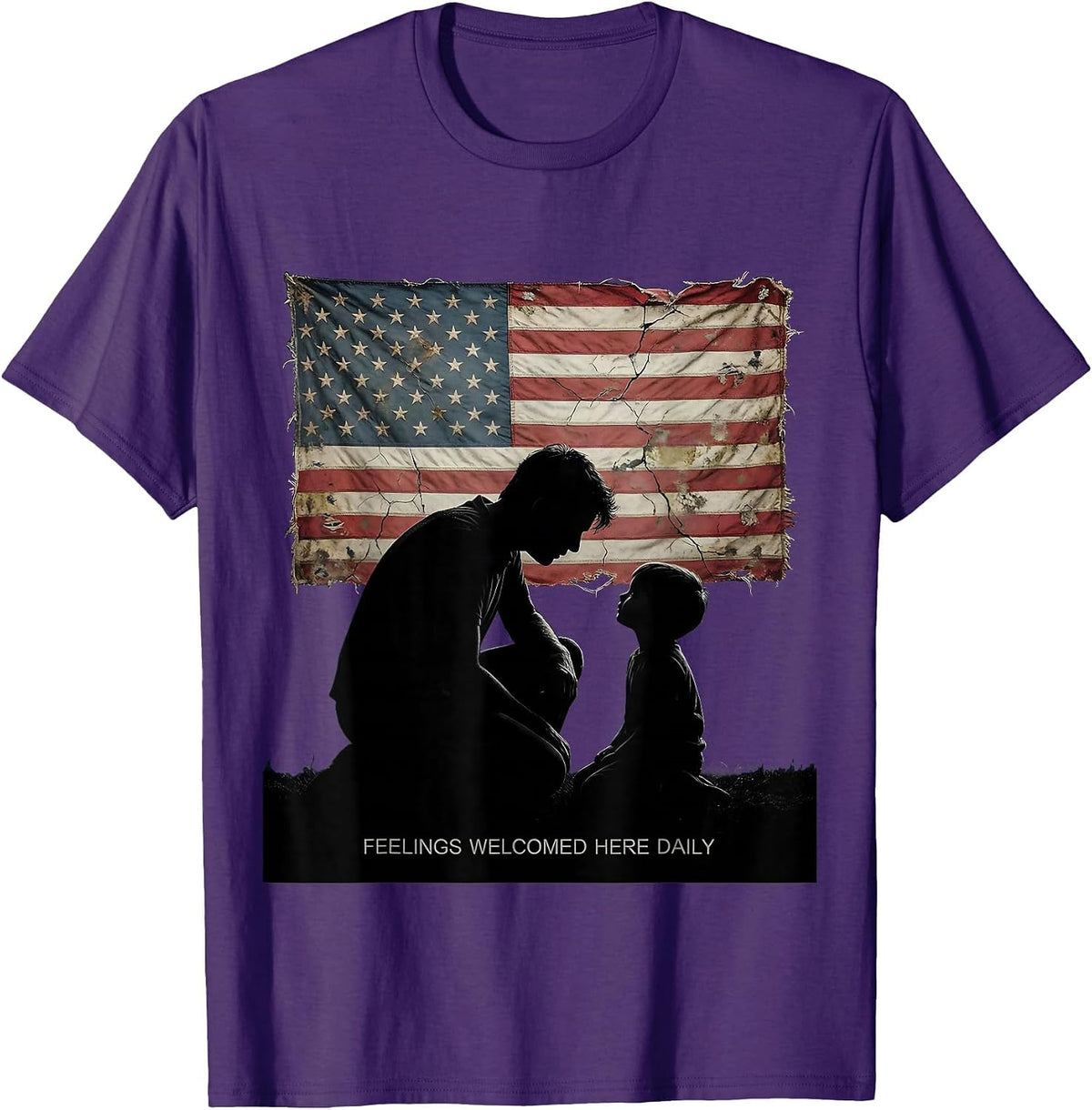Feelings Welcomed Here Daily School Counselor T-Shirt - Purple