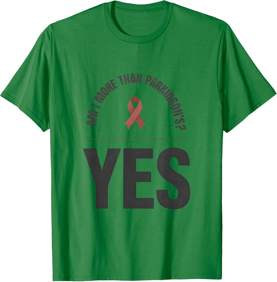 Men's Am I More Than Parkinson's? Yes Defiant Warrior Support T-Shirt - Kelly Green