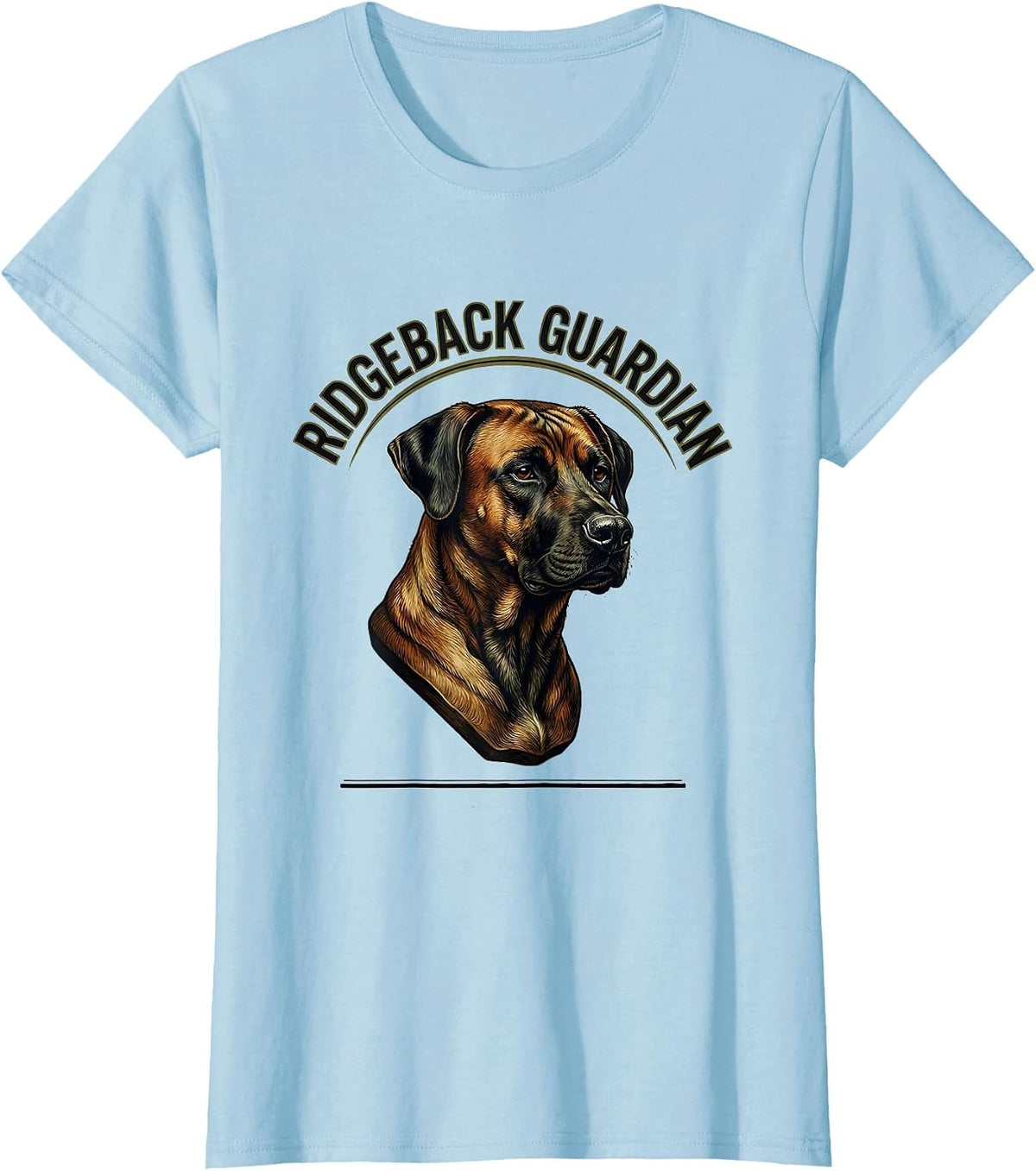 Ridgeback Guardian Vintage Rhodesian Ridgeback Dog Lover T-Shirt - Baby Blue