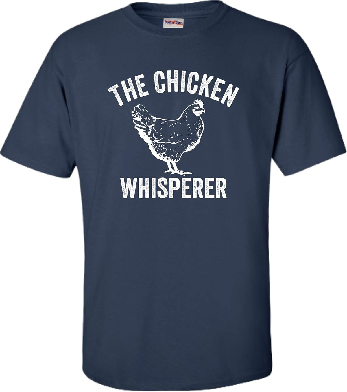 Go All Out Adult The Chicken Whisperer T-Shirt - Navy Blue