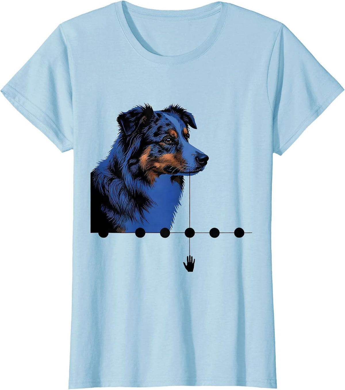 Australian Shepherd Dog Mom Mini Aussie Owner Humor T-Shirt - Baby Blue