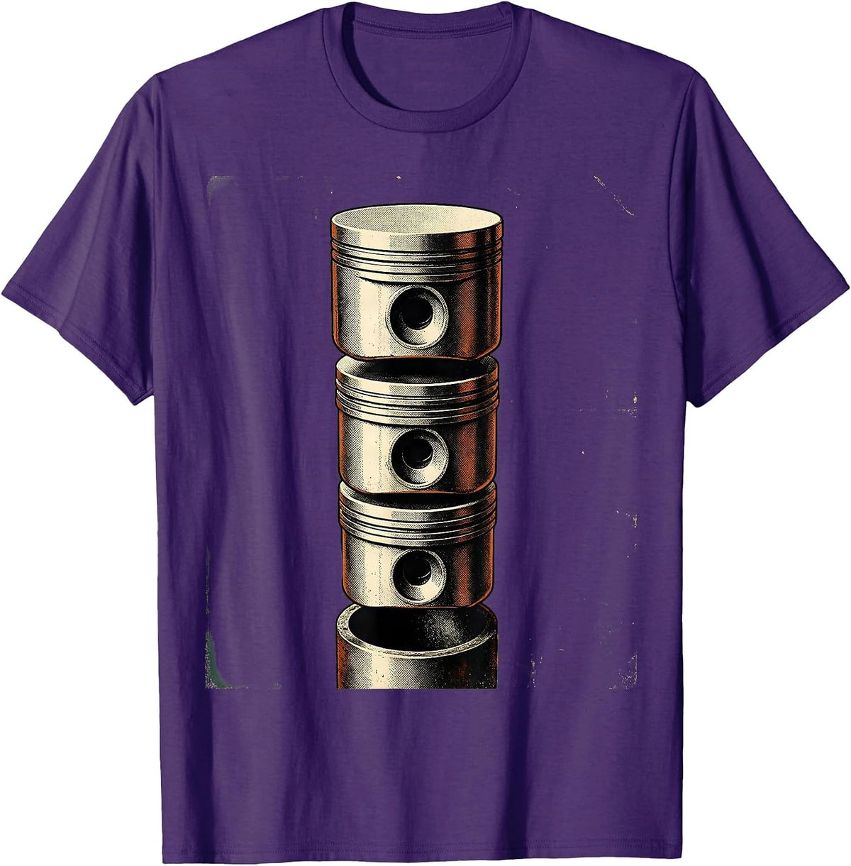 Crankshaft Engine Blocks Vintage Auto Mechanic Humor T-Shirt - Purple