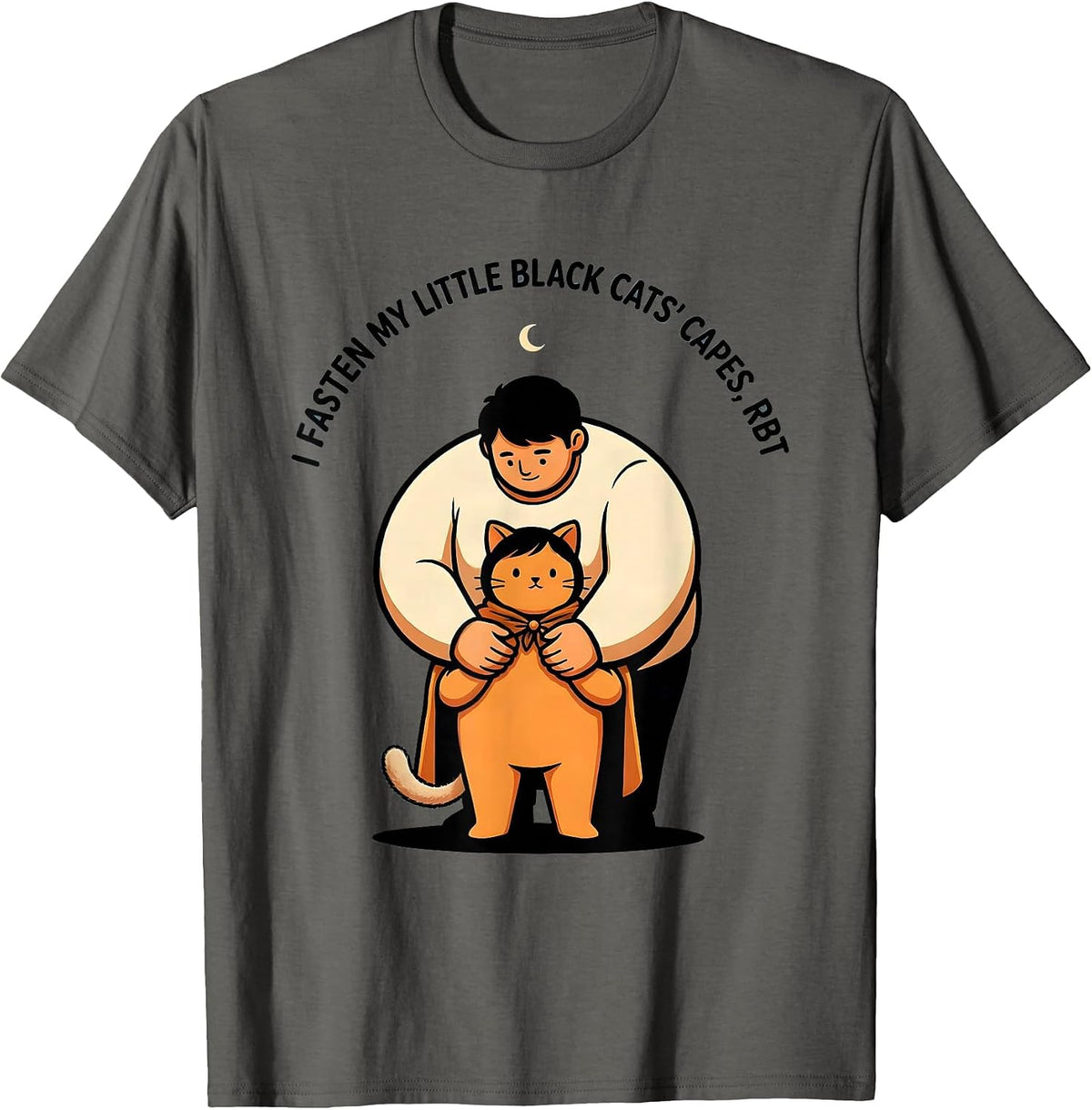 Men's I Fasten My Little Black Cats' Capes, RBT Para Normal T-Shirt - Asphalt Grey