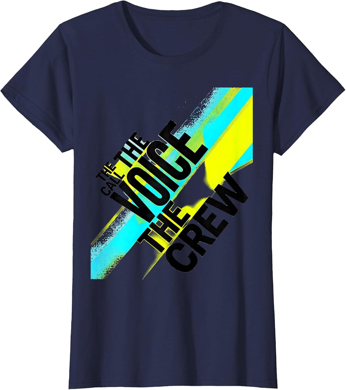Women's The Call The Voice The Crew First Responder Tribute Flag T-Shirt - Navy Blue