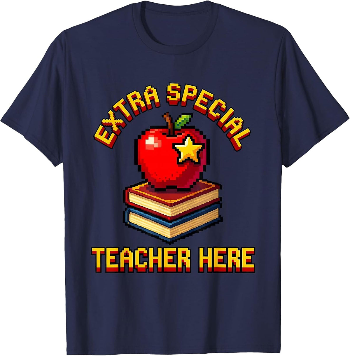 Extra Special Teacher Special Education Design T-Shirt - Navy Blue