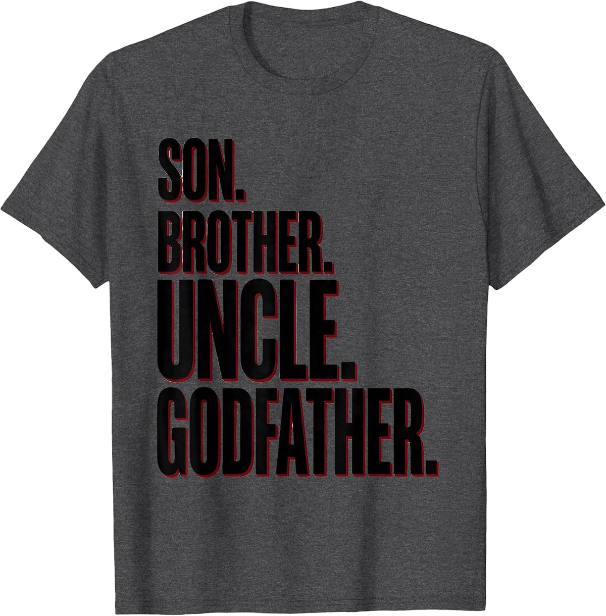 Son Brother Uncle Godfather Cool Uncles Club Funny Father's T-Shirt - Dark Heather Grey