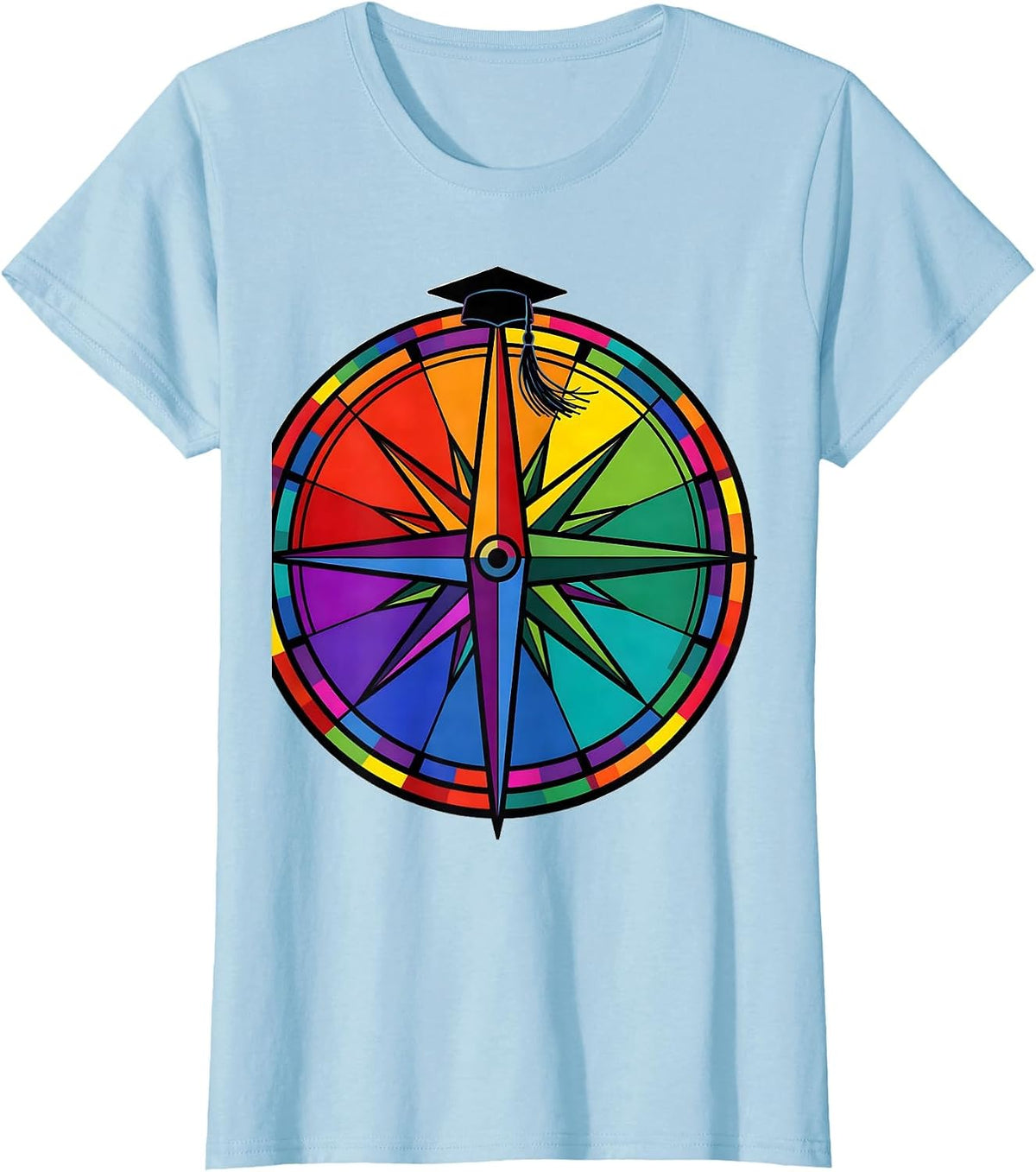 Special Education Compass Graduation Graphic T-Shirt - Baby Blue