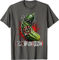 Born to Be Brined Funny Pickle Design T-Shirt - Asphalt Grey
