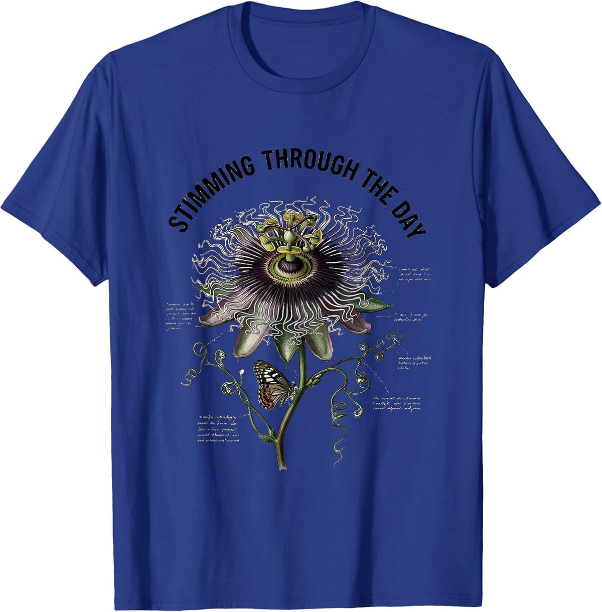 Men's Stimming Through the Day Autism Awareness Design T-Shirt - Royal Blue