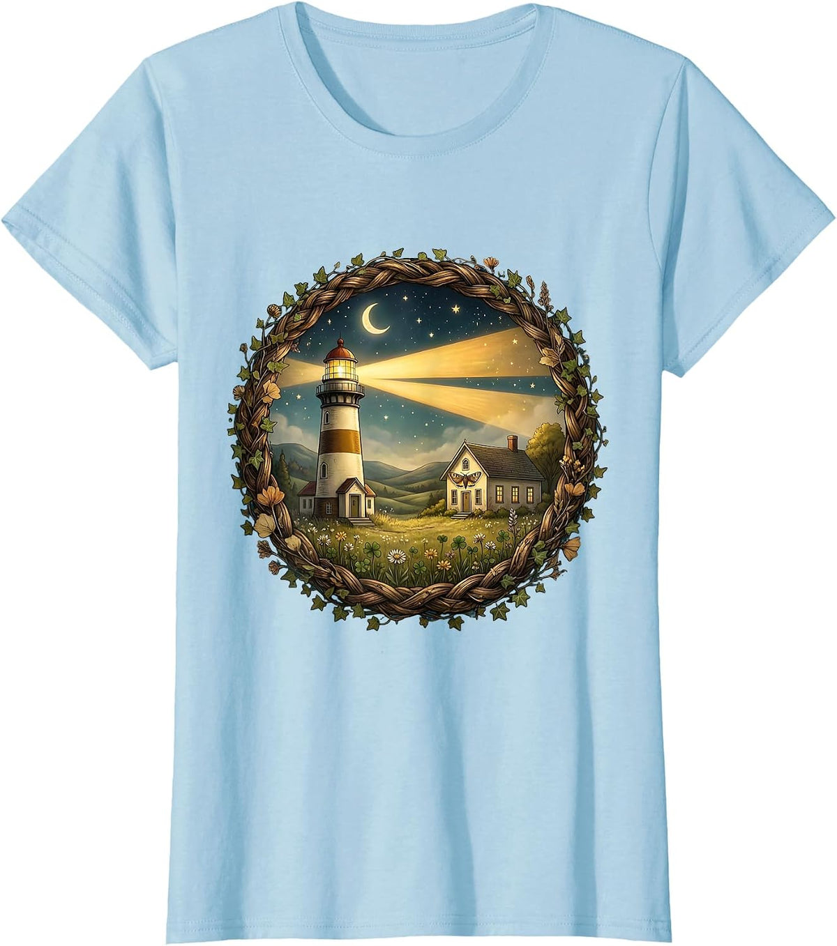 Special Education Teacher Lighthouse Schoolhouse Gift T-Shirt - Baby Blue
