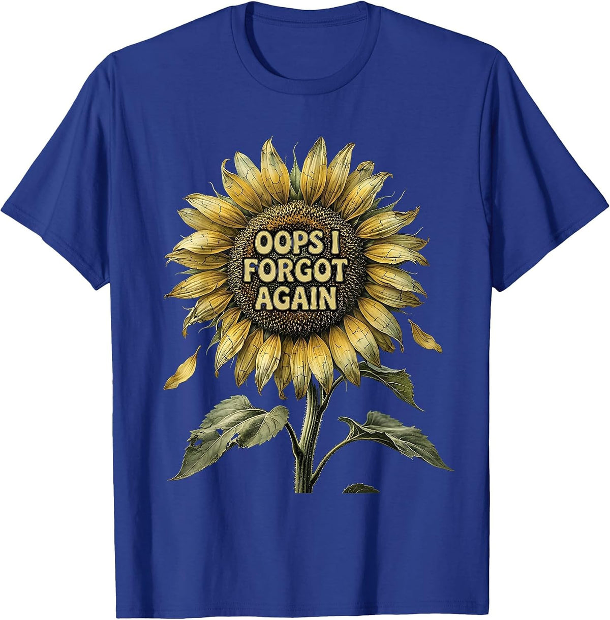 Men's Oops I Forgot Again ADHD Awareness Design T-Shirt - Royal Blue