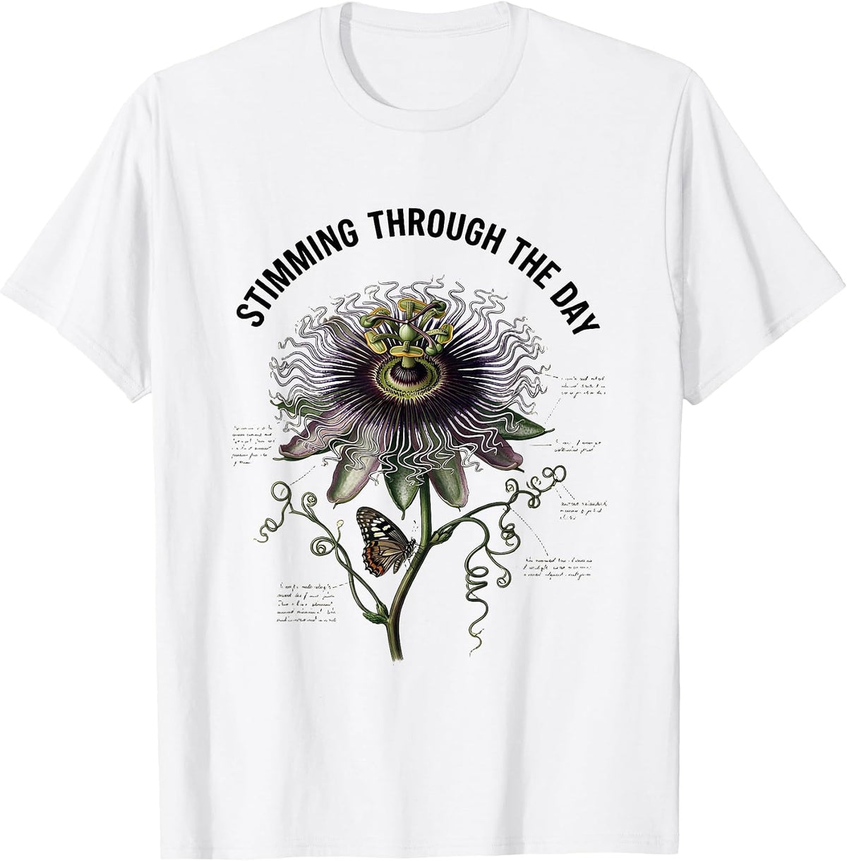 Men's Stimming Through the Day Autism Awareness Design T-Shirt - White