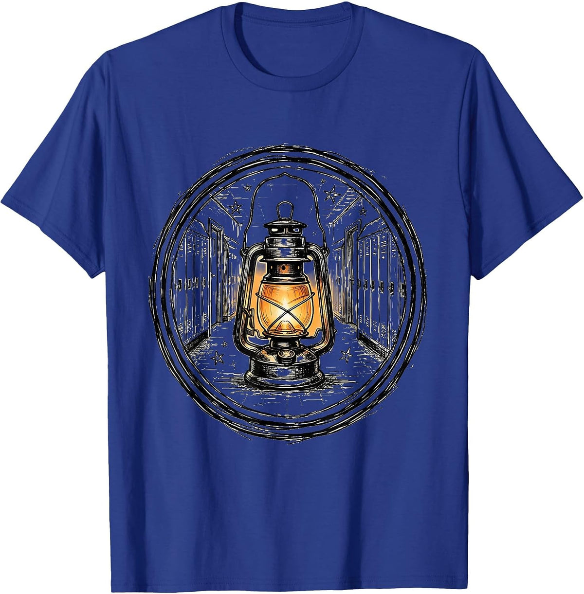 Men's Glowing Hallway Lantern Sped Teacher Gift T-Shirt - Royal Blue