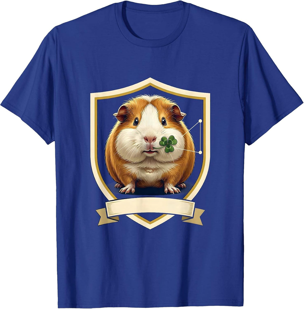 Guinea Pig Emblem Funny Cavy Lover Novelty T-Shirt - Royal Blue