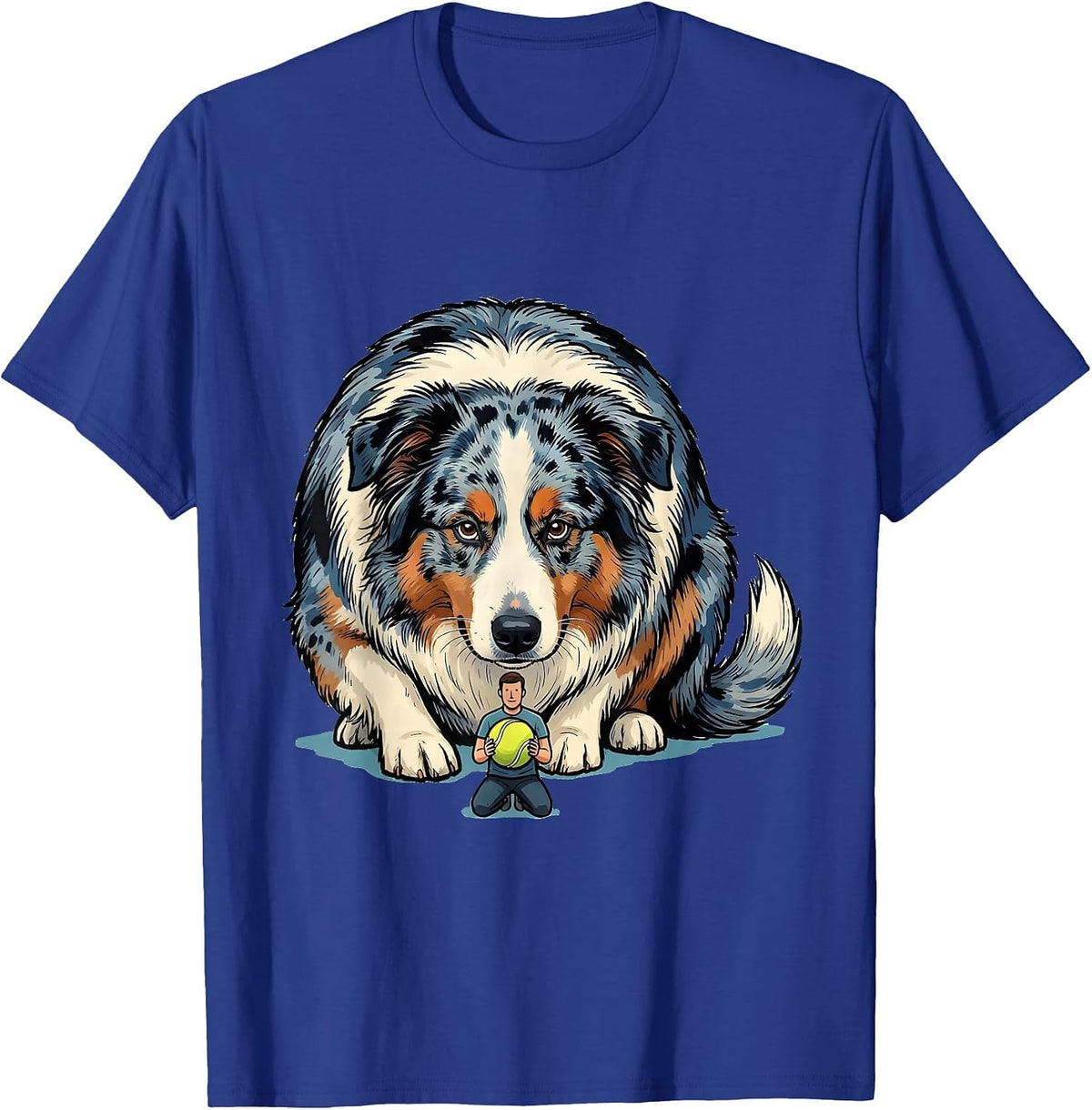 Men's Australian Shepherd Dog Mom Mini Aussie Owner Humor T-Shirt - Royal Blue