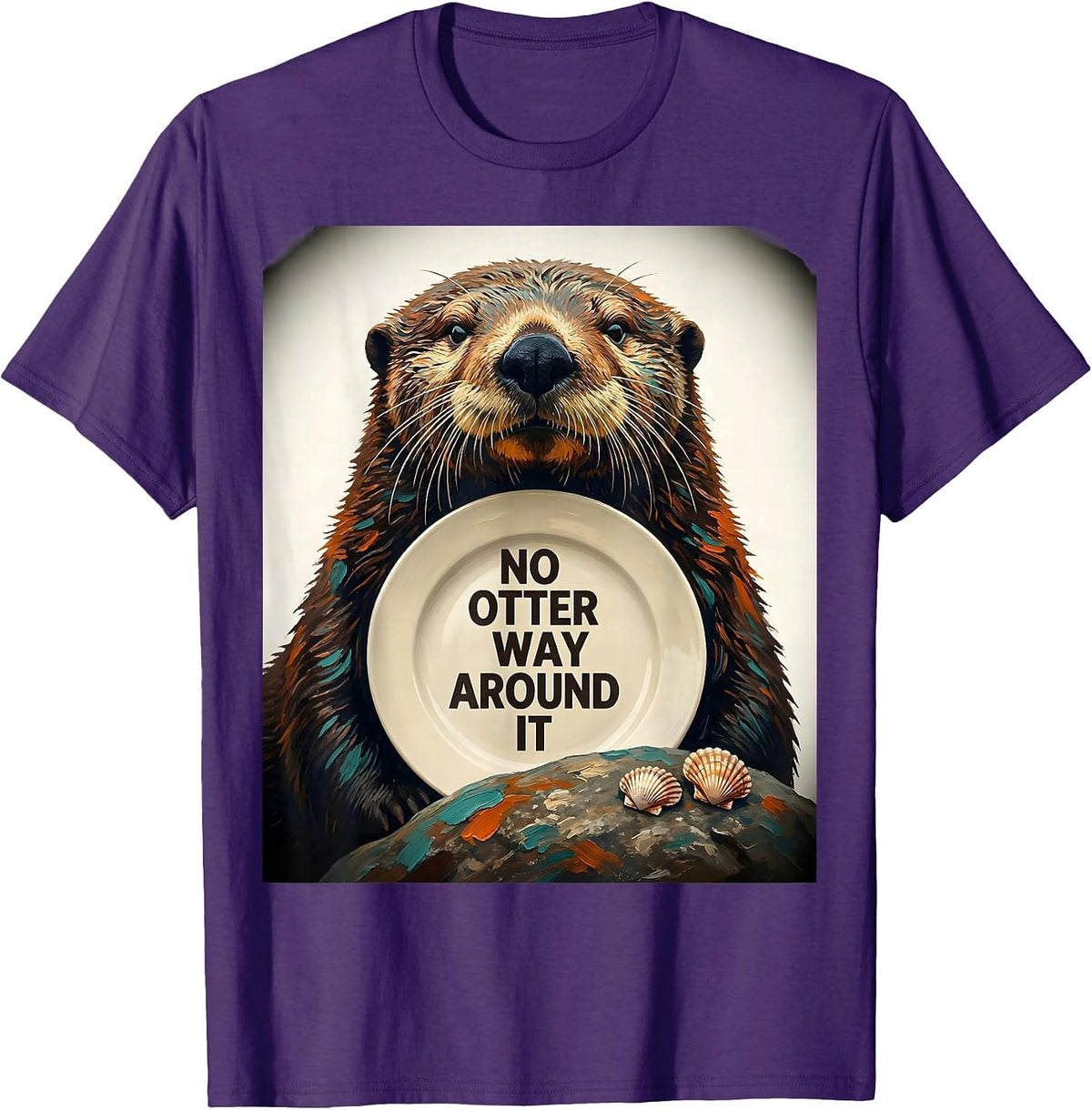No Otter Way Around It Funny Otter Lover Gift For Kids Teens T-Shirt - Purple
