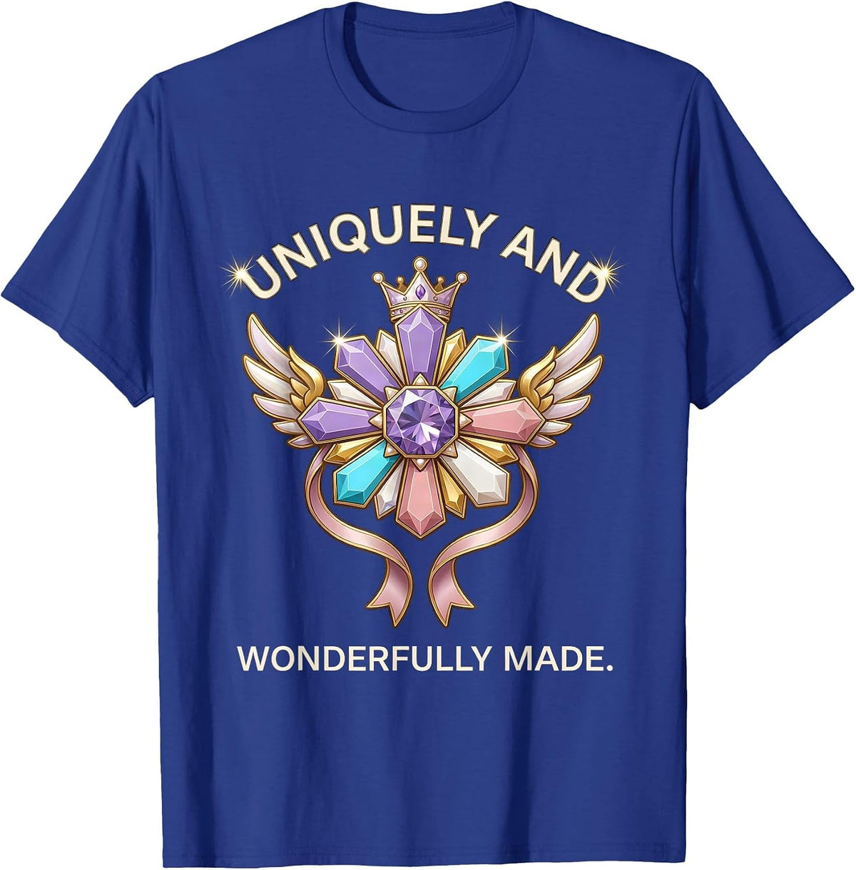 Uniquely and Wonderfully Made Autism Awareness T-Shirt - Royal Blue