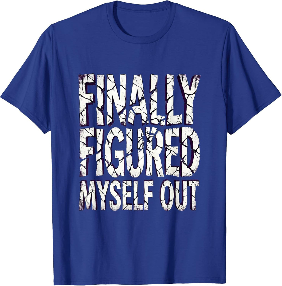 Men's Finally Figured Myself Out Autism Awareness Design T-Shirt - Royal Blue