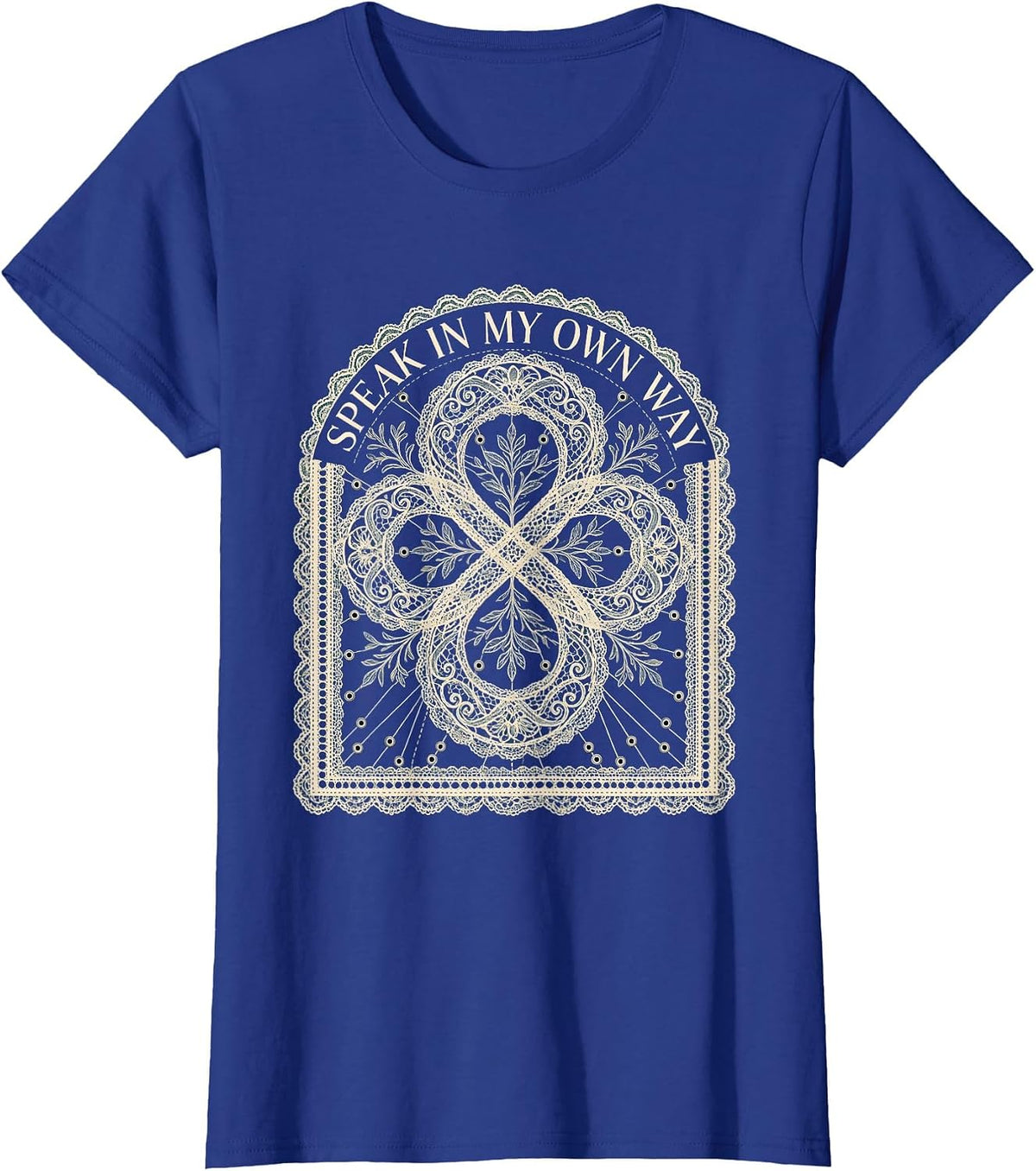 Women's Speak In My Own Way Autism Awareness Design T-Shirt - Royal Blue