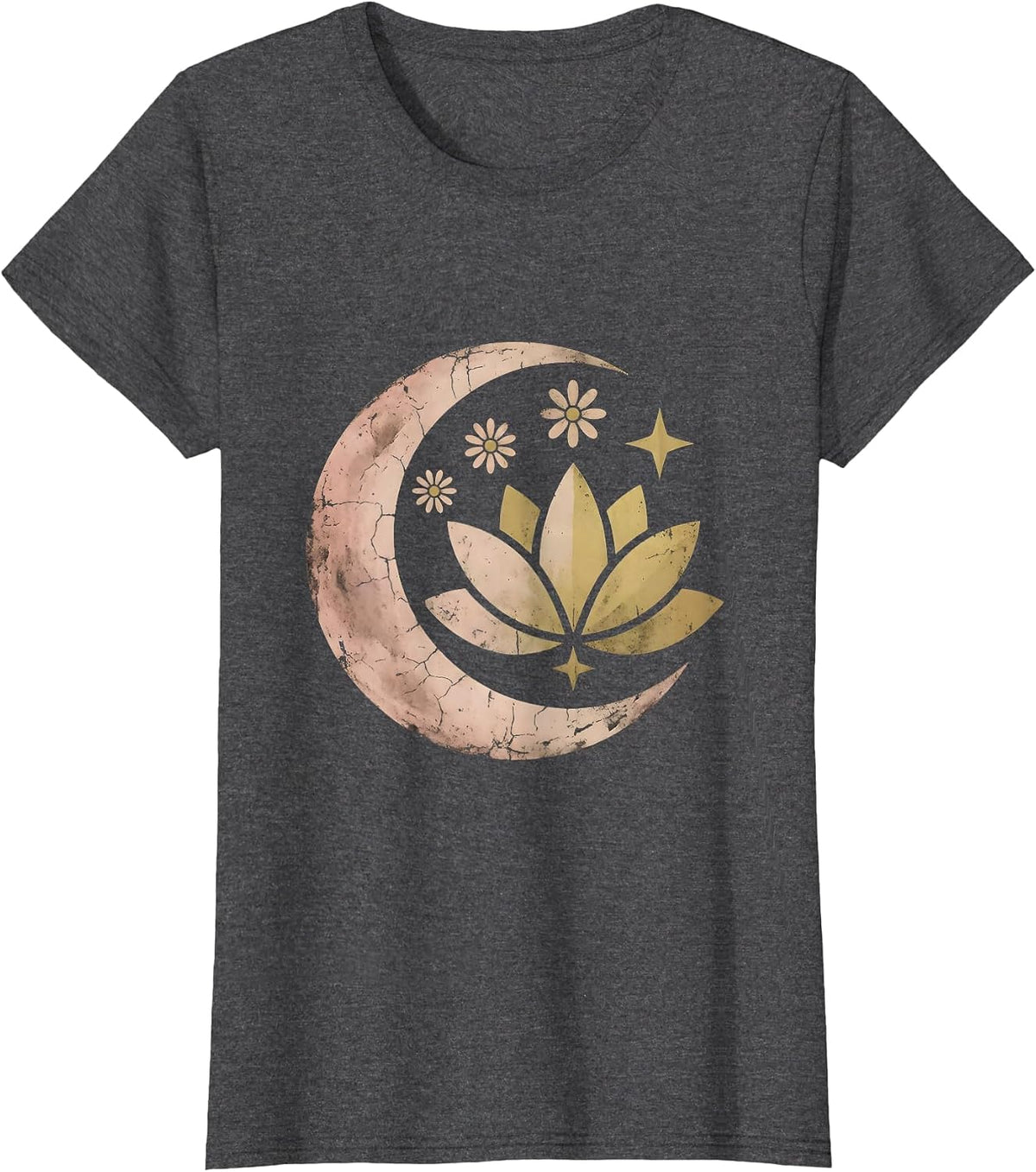 Women's Autism Awareness Lotus Flower Unfolding Art T-Shirt - Dark Heather Grey