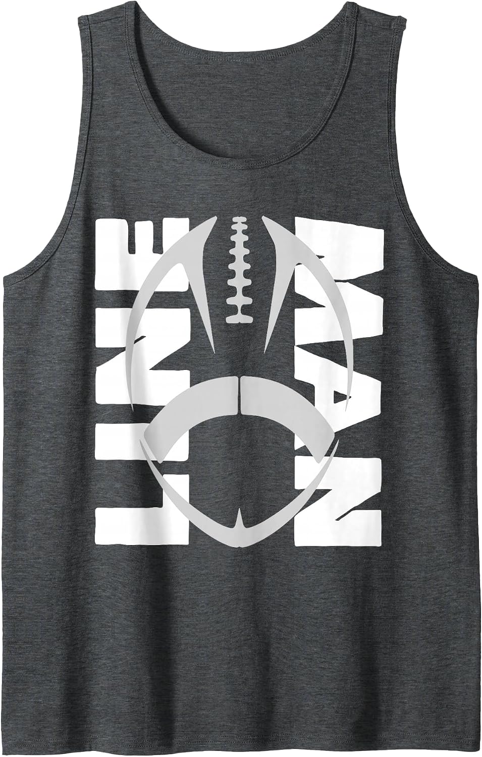 Football Lineman - Offensive/Defensive Line Tank Top - Dark Heather Grey