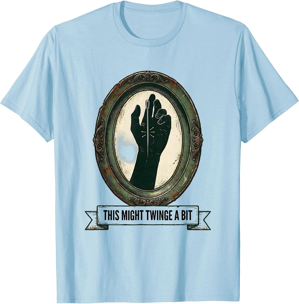 Men's This Might Twinge A Bit Vintage Chiropractor Physical T-Shirt - Baby Blue