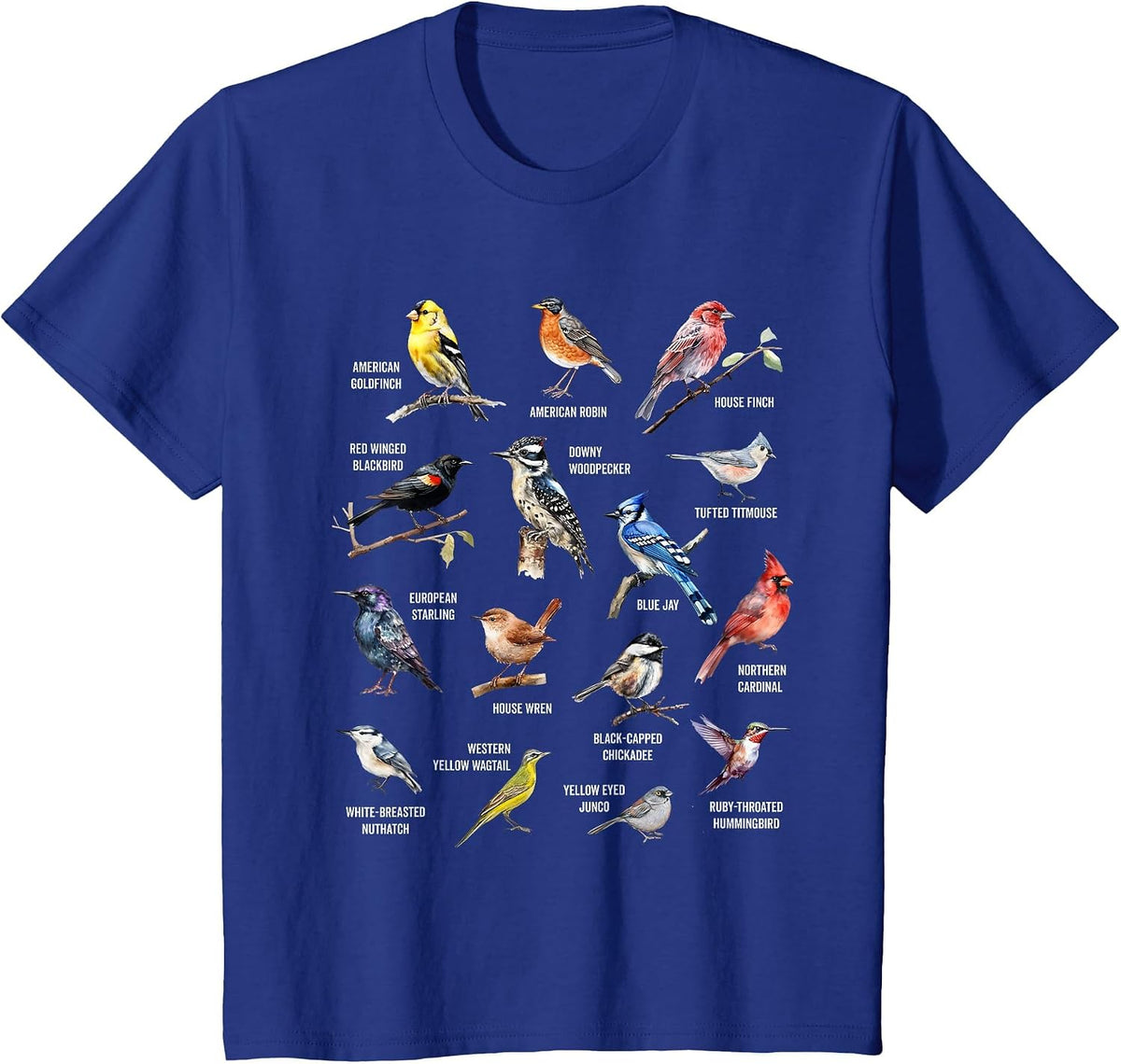 Bird Watcher Bird Lover Birder Birding Nerd T-Shirt - Royal Blue