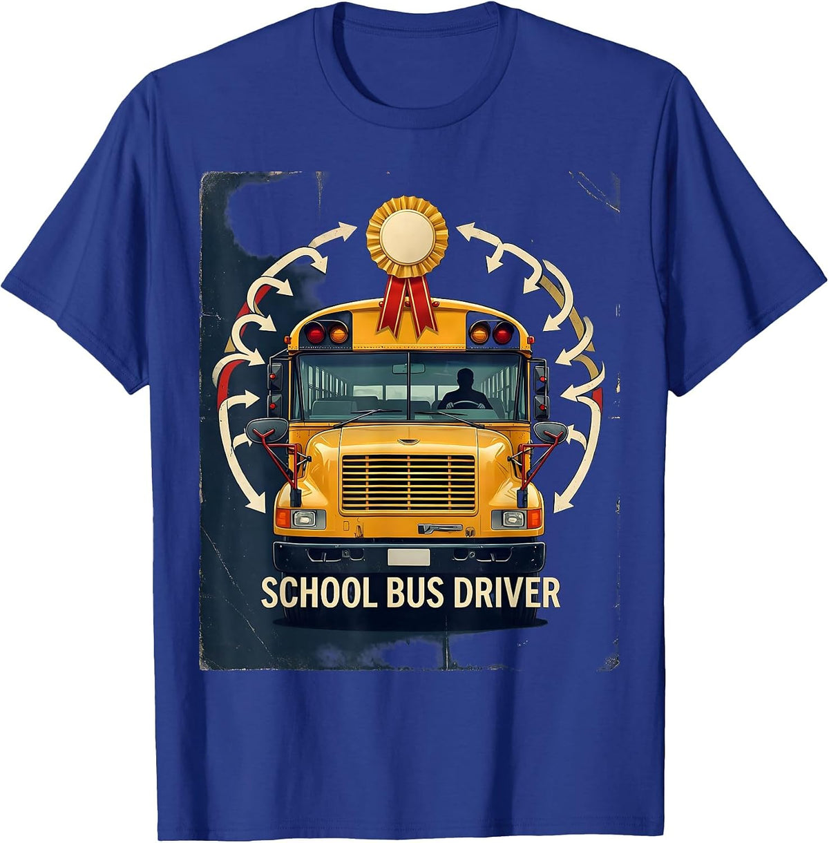 Men's Vintage School Bus Driver Funny Transportation Squad T-Shirt - Royal Blue