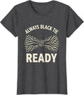 Women's Always Black Tie Ready Tuxedo Design T-Shirt - Dark Heather Grey