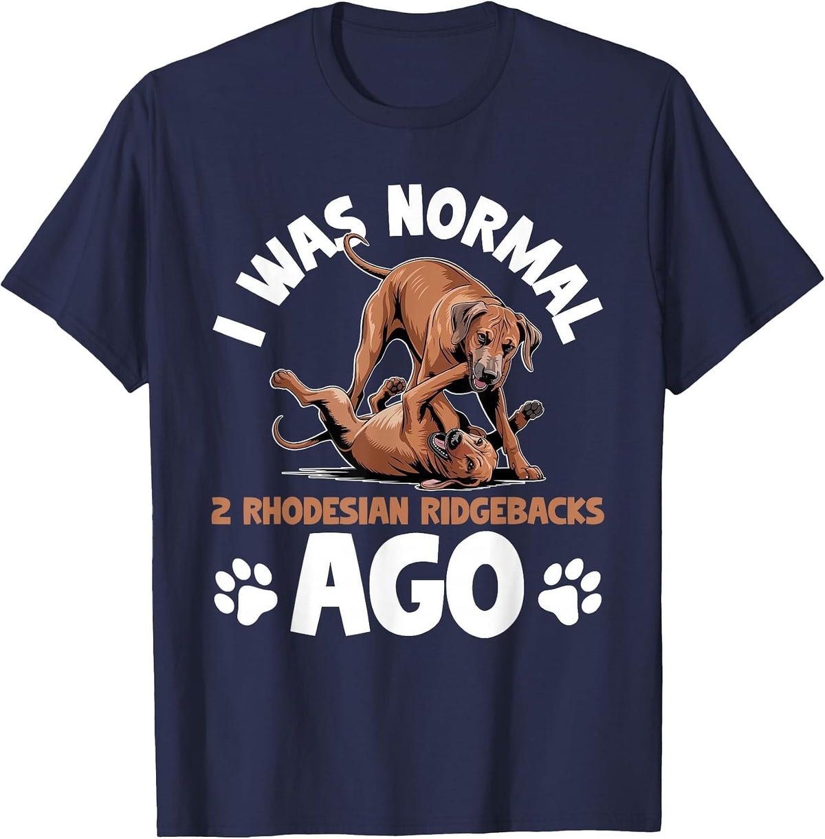 Rhodesian Ridgeback Dog T-Shirt - Navy Blue