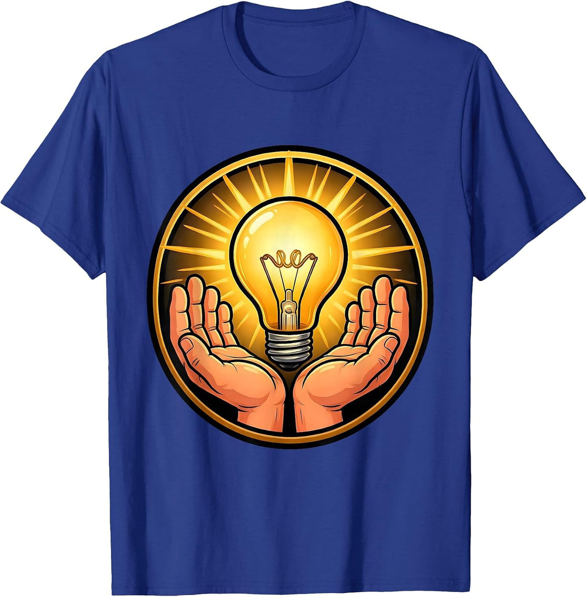 School Counselor Glowing Lightbulb Illustration T-Shirt - Royal Blue