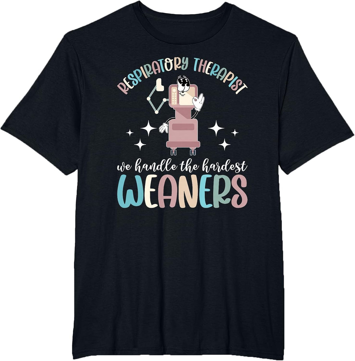 Respiratory Therapist T-Shirt Funny RT Tee Respiratory Therapy Week Gift Shirt - Black