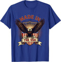 Made in the USA Patriotic American Pride Design T-Shirt - Royal Blue