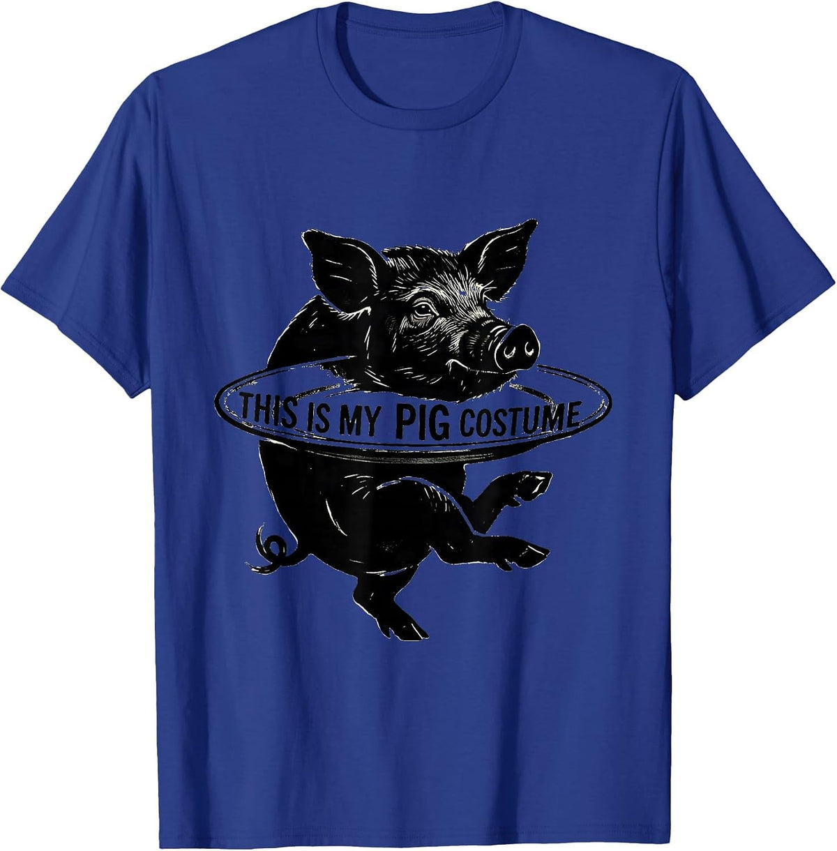 Men's This Is My Pig Costume Funny Pig Lover Halloween Costume T-Shirt - Royal Blue