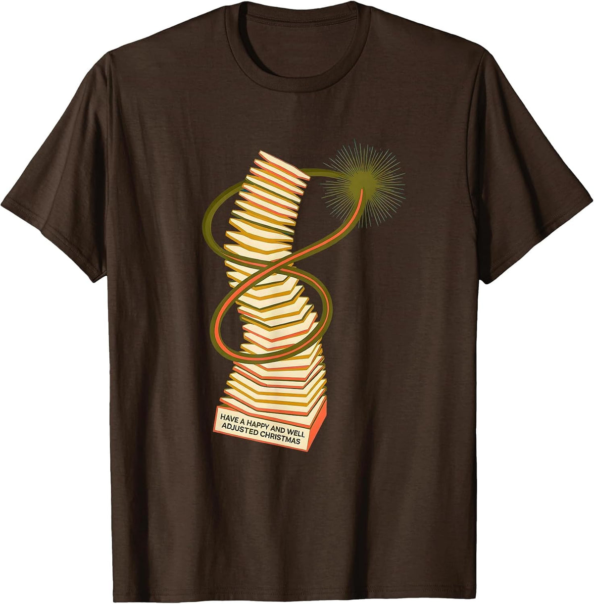 Men's Have A Happy And Well Adjusted Christmas Funny Chiropractor T-Shirt - Brown