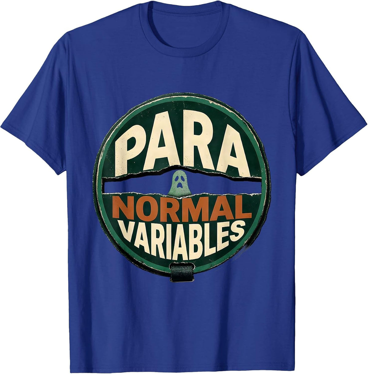 Men's Para Normal Variables Vintage Ghost Para Teacher Halloween T-Shirt - Royal Blue