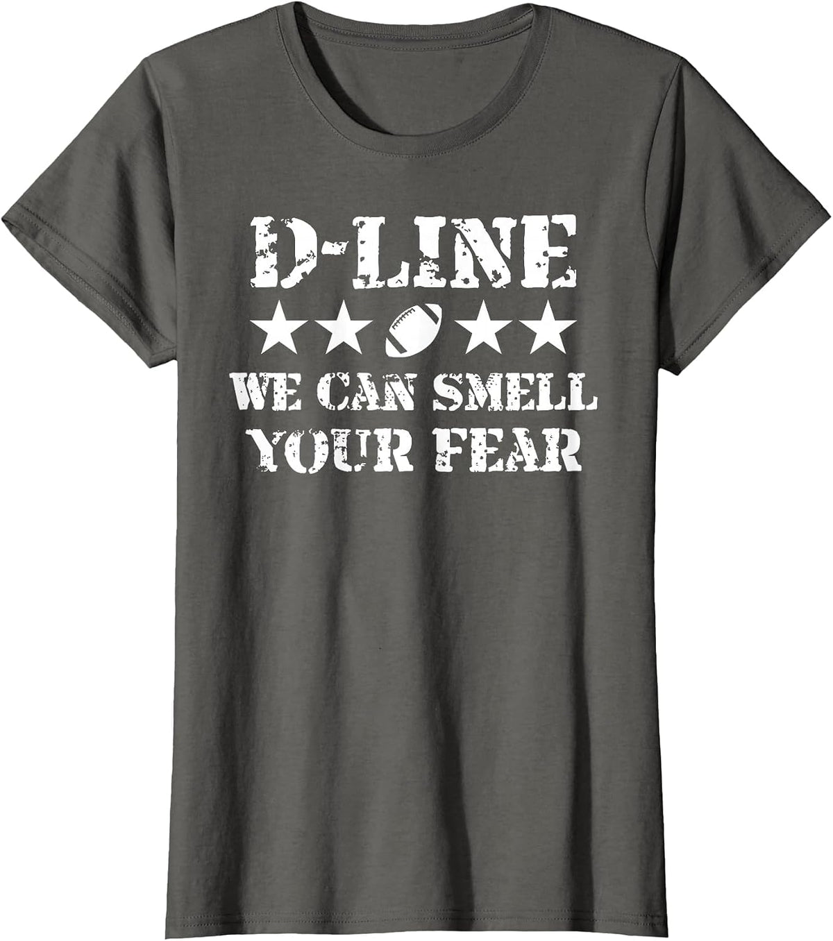 D-Line Smell Your Fear American Football Defensive Lineman T-Shirt - Asphalt Grey