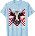 Men's Cows Over Everything Funny Cow Lover Design T-Shirt - Baby Blue